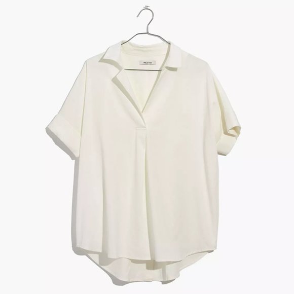 Madewell Courier Button-Back Shirt in Pure White - Picture 4 of 8